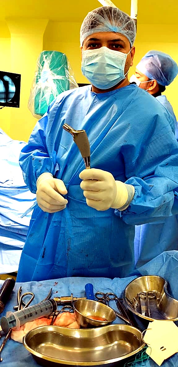 Dr. Shreyas Zalariya in the operating theatre